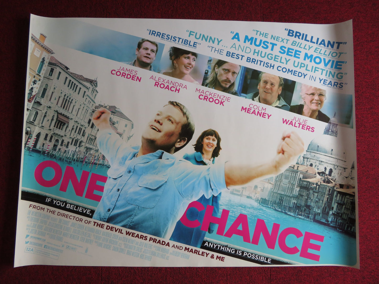 ONE CHANCE UK QUAD (30"x 40") ROLLED POSTER JAMES CORDEN ALEXANDRA ROACH