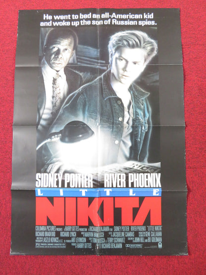 LITTLE NIKITA FOLDED US ONE SHEET POSTER SIDNEY POITIER RIVER PHOENIX 1988