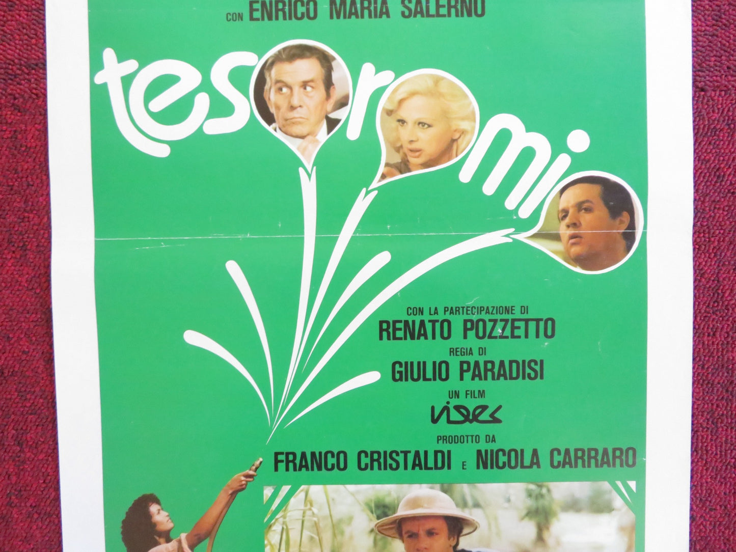 TESORO MIO ITALIAN LOCANDINA POSTER JOHNNY DORELLI ZEUDI ARAYA 1980