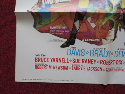 THE ROAD HUSTLERS FOLDED US ONE SHEET POSTER JIM DAVIS SCOTT BRADY 1968