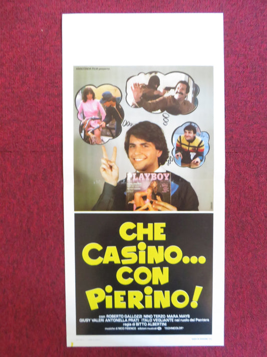 CHE CASINO... CON PIERINO! ITALIAN LOCANDINA POSTER ROBERTO GALLOZZI 1982