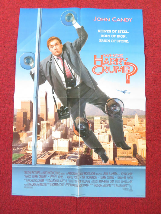 WHO'S HARRY CRUMB? FOLDED US ONE SHEET POSTER JOHN CANDY JEFFREY JONES 1988