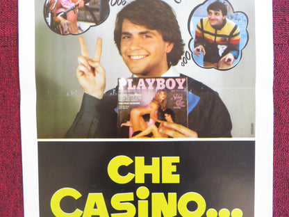 CHE CASINO... CON PIERINO! ITALIAN LOCANDINA POSTER ROBERTO GALLOZZI 1982