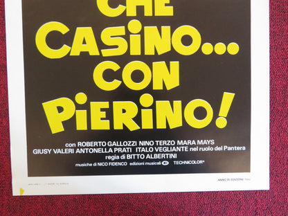 CHE CASINO... CON PIERINO! ITALIAN LOCANDINA POSTER ROBERTO GALLOZZI 1982