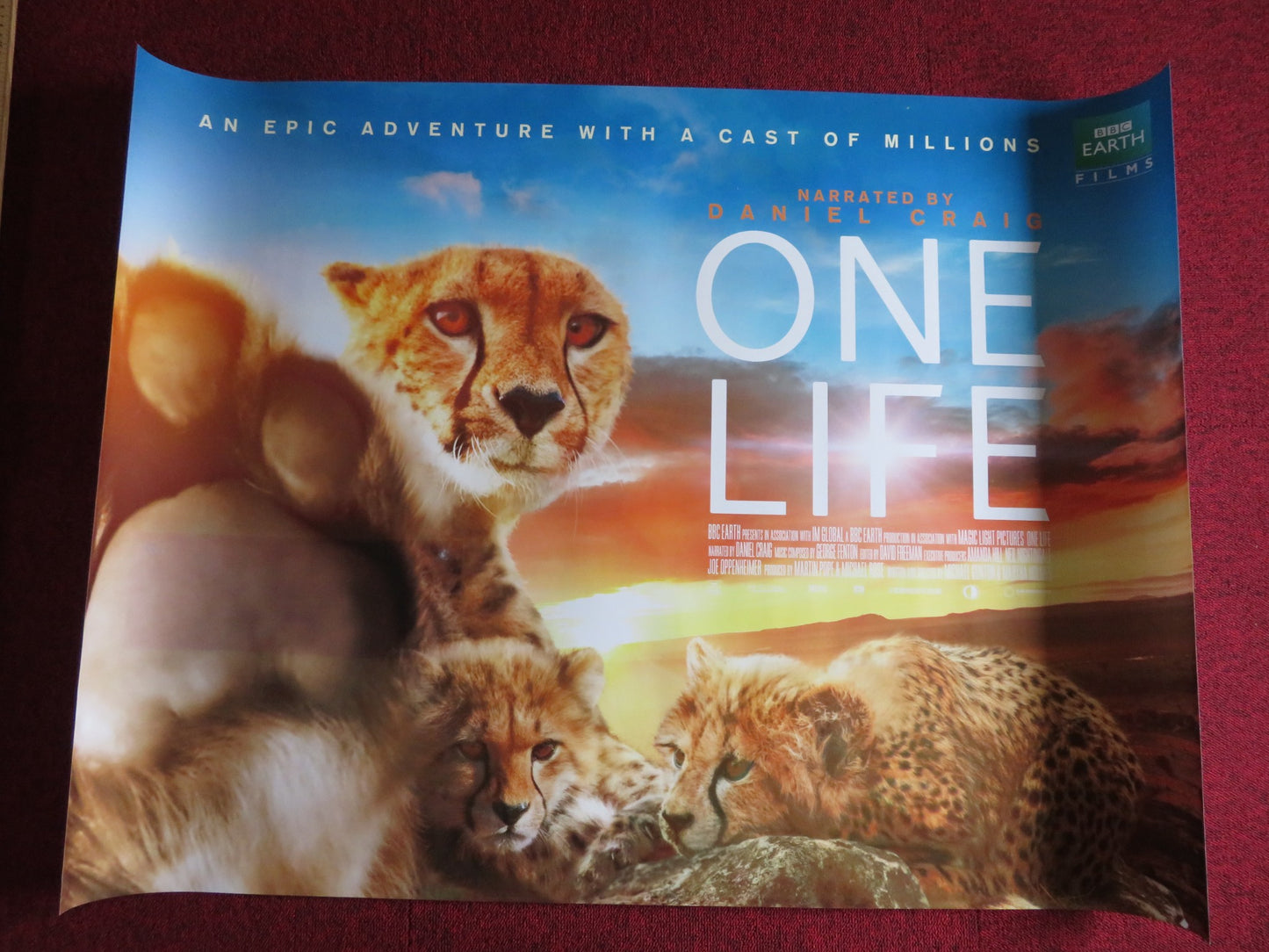 ONE LIFE UK QUAD (30"x 40") ROLLED POSTER DANIEL CRAIG  2011