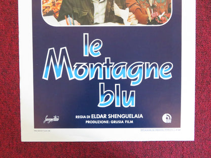 LE MONTAGNE BLU ITALIAN LOCANDINA POSTER RAMAZ GIORGOBIANI 1986