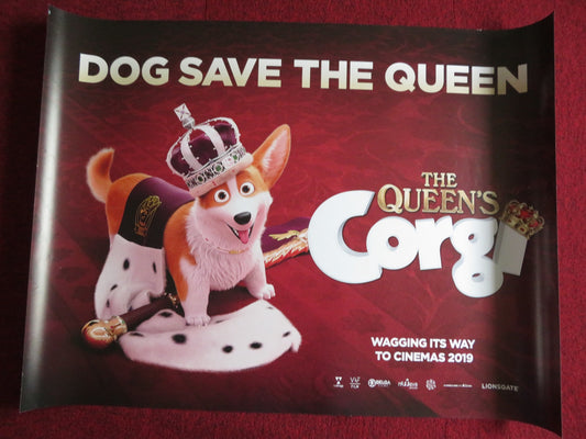 THE QUEEN'S CORGI UK QUAD (30"x 40") ROLLED POSTER RUSTY SHACKLEFORD 2019