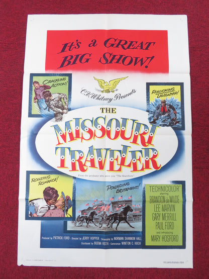 THE MISSOURI TRAVELER FOLDED US ONE SHEET POSTER BRANDON DE WILDE MARVIN 1958