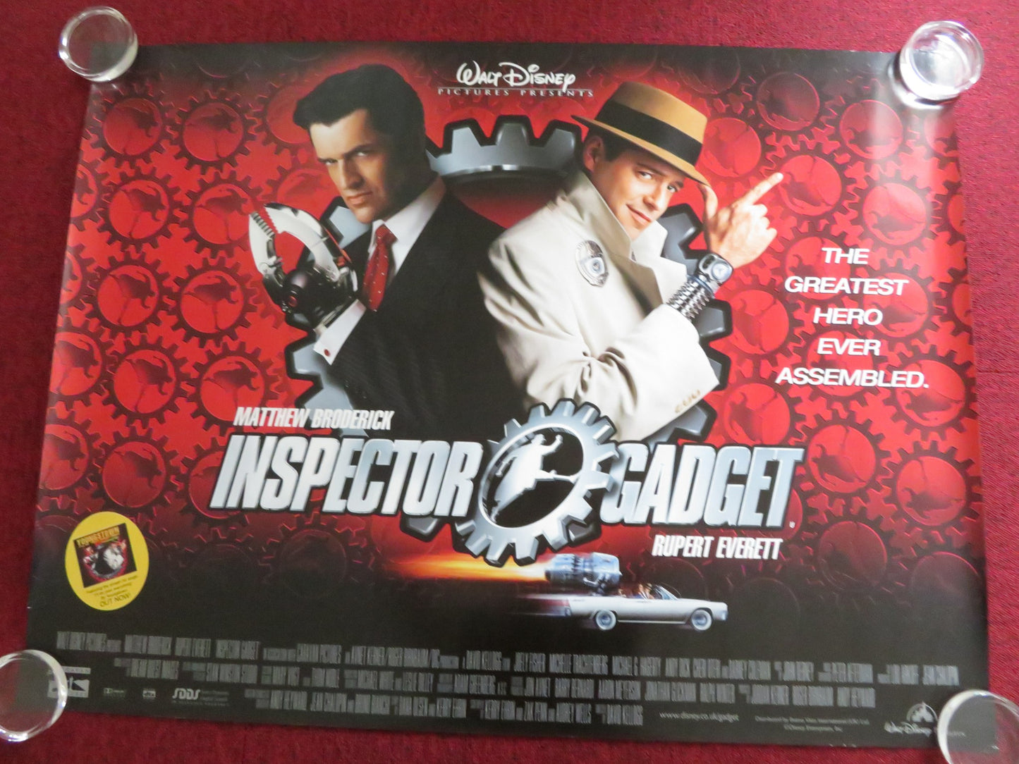 INSPECTOR GADGET UK QUAD (30x 40) ROLLED POSTER DISNEY BRODERICK 199 –  Rendezvous Cinema