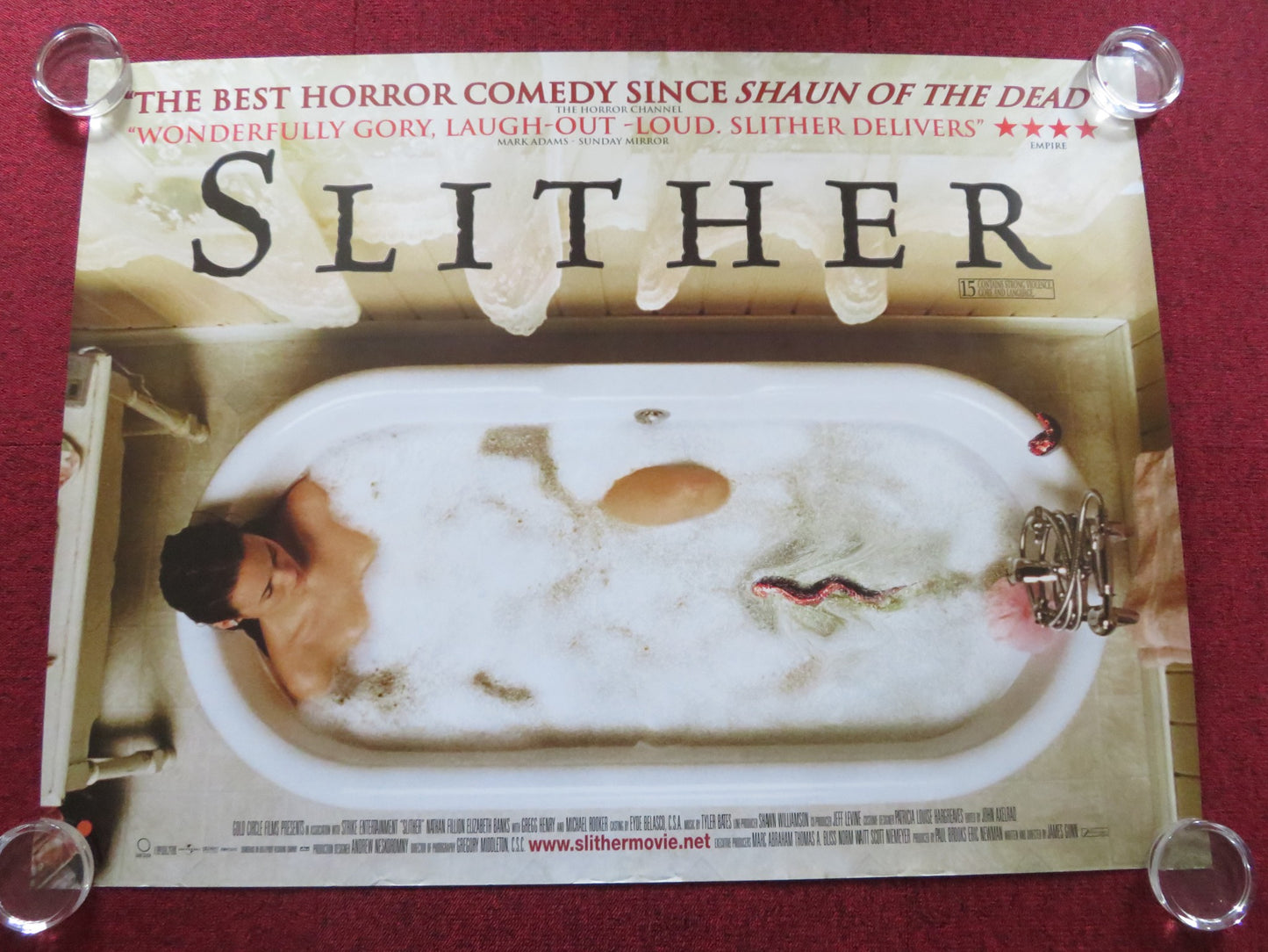 SLITHER UK QUAD (30"x 40") ROLLED POSTER DON THOMPSON NATHAN FILLION 2006