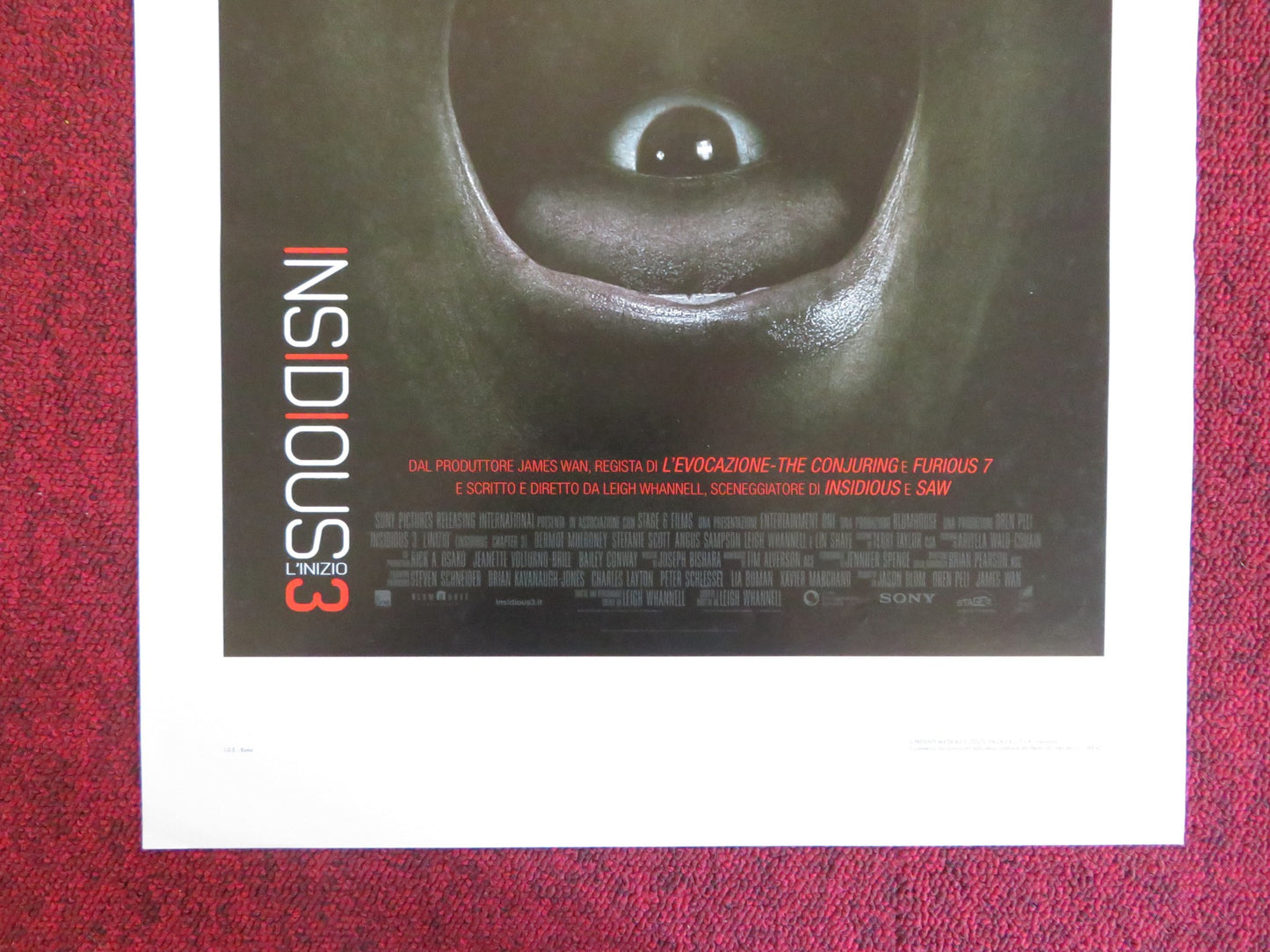 INSIDIOUS: CHAPTER 3 ITALIAN LOCANDINA POSTER DERMOT MULRONEY S. SCOTT 2015