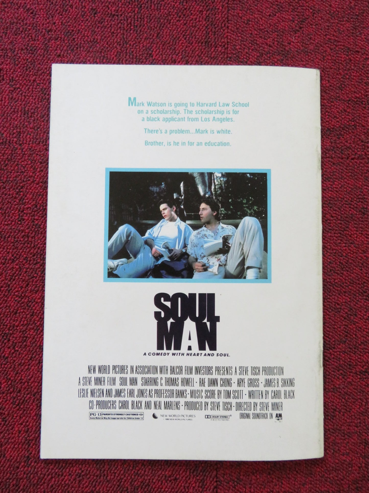 SOUL MAN JAPANESE BROCHURE / PRESS BOOK C.THOMAS HOWELL EARL JAMES JONES  1986