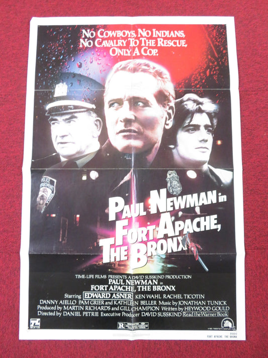 FORT APACHE, THE BRONX FOLDED US ONE SHEET POSTER PAUL NEWMAN EDWARD ASNER 1981