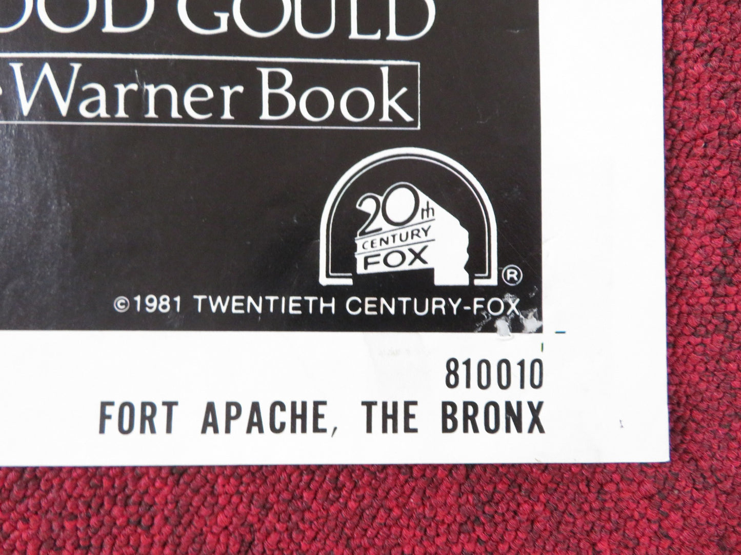 FORT APACHE, THE BRONX FOLDED US ONE SHEET POSTER PAUL NEWMAN EDWARD ASNER 1981