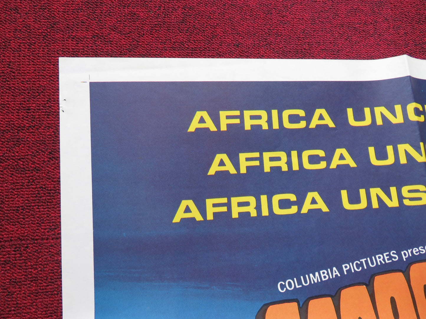 SECRET AFRICA FOLDED US ONE SHEET POSTER RICCARDO CUCCIOLLA GUIDO GUERRASIO 1972