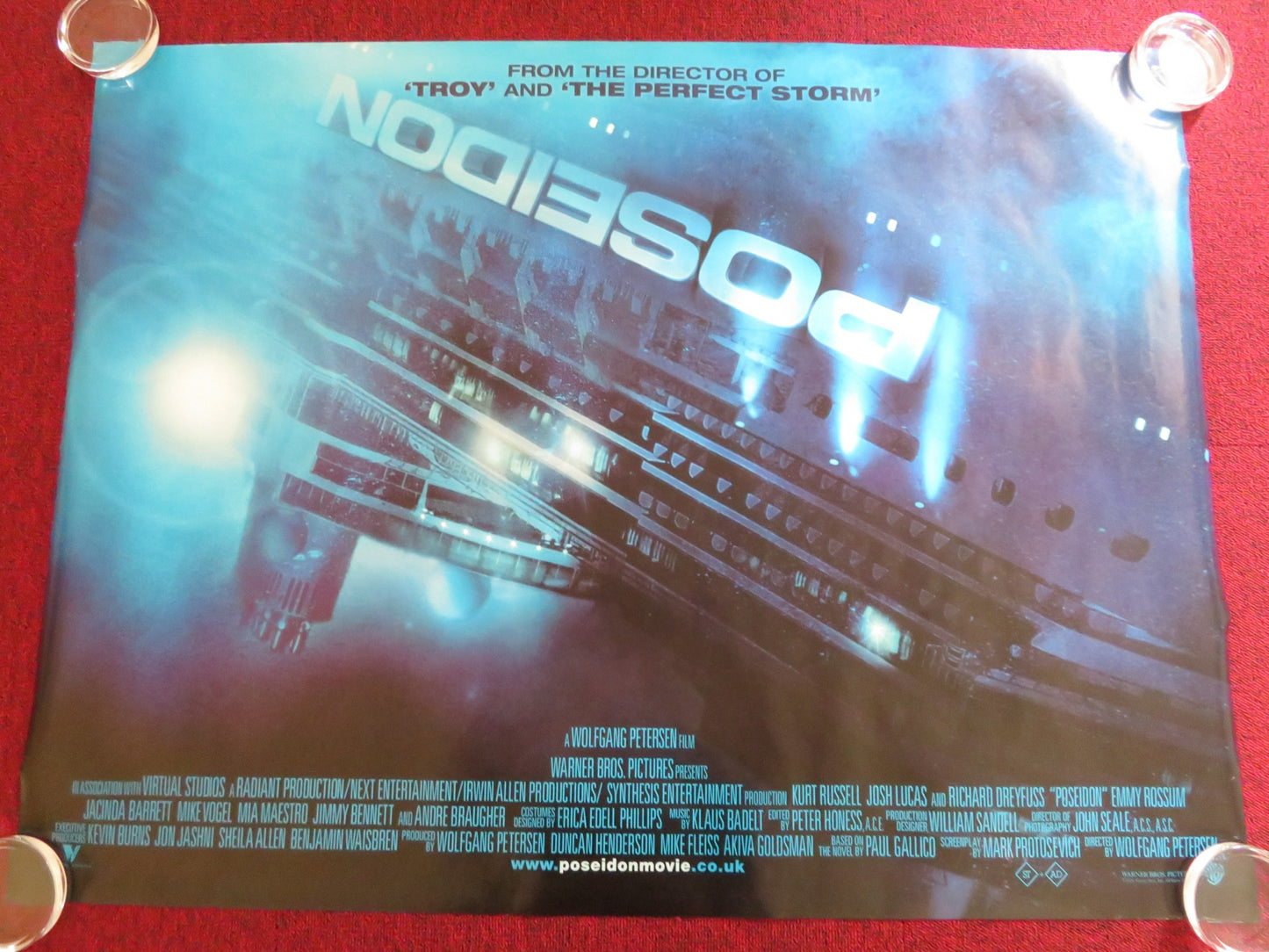 POSEIDON UK QUAD (30"x 40") ROLLED POSTER KURT RUSSELL JOSH LUCAS 2006