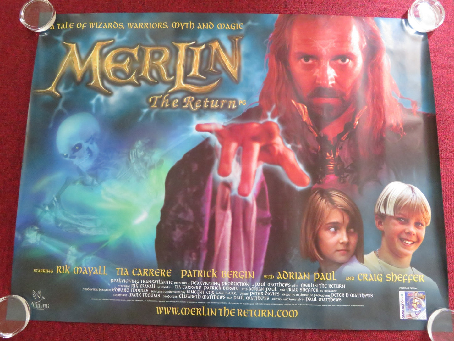 MERLIN: THE RETURN UK QUAD (30"x 40") ROLLED POSTER RIK MAYALL BERGIN 2000