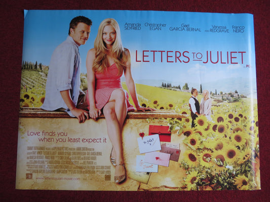 LETTERS TO JULIET UK QUAD (30"x 40") ROLLED POSTER AMANDA SEYFRIED 2010