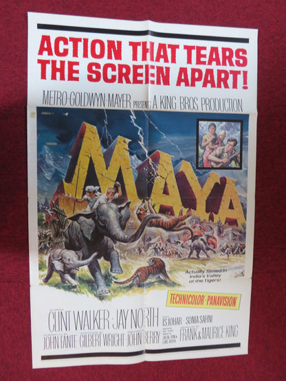 MAYA FOLDED US ONE SHEET POSTER CLINT WALKER JAY NORTH 1966