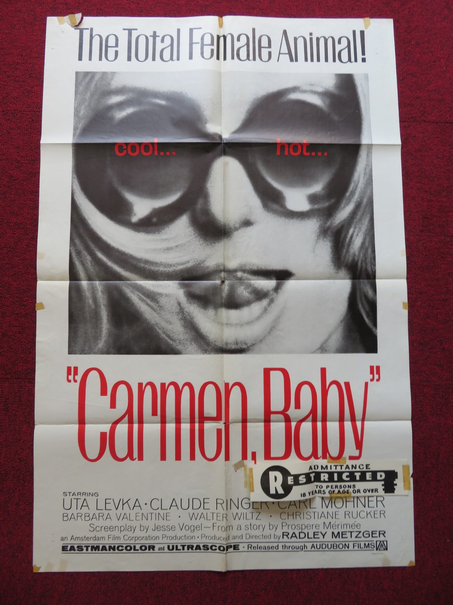 CARMEN BABY FOLDED US ONE SHEET POSTER UTA LEVKA CLAUDE RINGER 1968