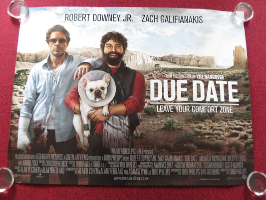 DUE DATE UK QUAD (30"x 40") ROLLED POSTER ROBERT DOWNEY JR. Z. GALIFIANAKIS 2010