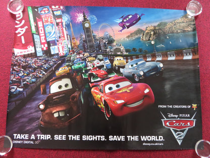 CARS 2 UK QUAD (30"x 40") ROLLED POSTER DISNEY PIXAR OWEN WILSON M. CAINE 2011