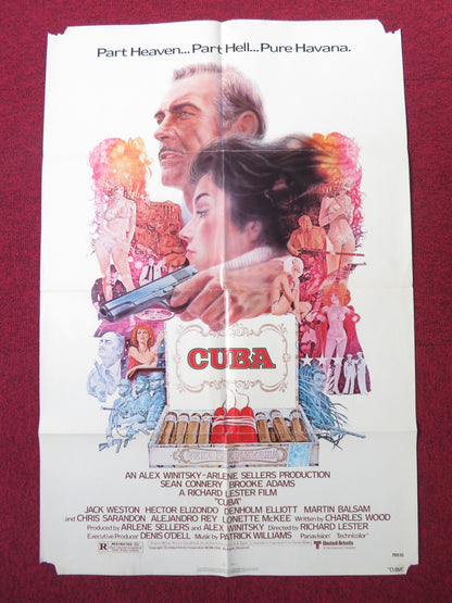 CUBA FOLDED US ONE SHEET POSTER SEAN CONNERY BROOKE ADAMS 1979