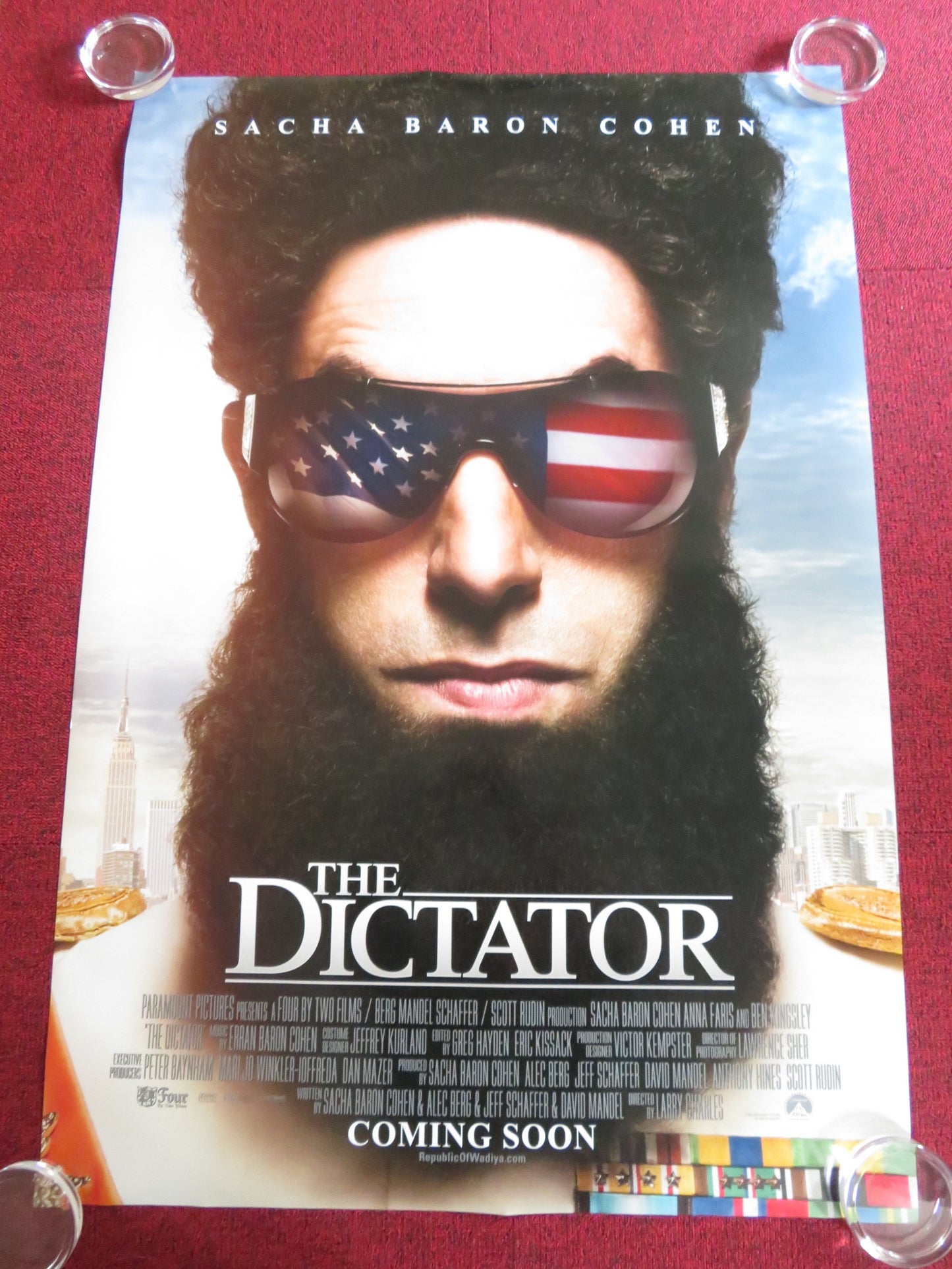 THE DICTATOR US ONE SHEET ROLLED POSTER SACHA BARON COHEN SAYED BADREYA 2012