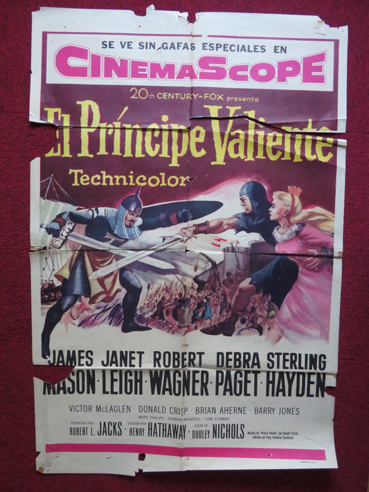 PRINCE VALIANT SPANISH POSTER JAMES MASON JANET LEIGH 1954