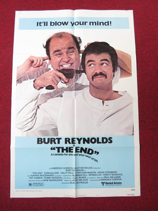 THE END - STYLE A FOLDED US ONE SHEET POSTER BURT REYNOLDS DOM DELUISE 1978