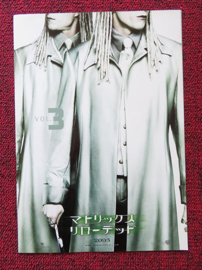 THE MATRIX REVOLUTIONS JAPANESE CHIRASHI (B5) POSTER KEANU REEVES FISHBURNE 2003