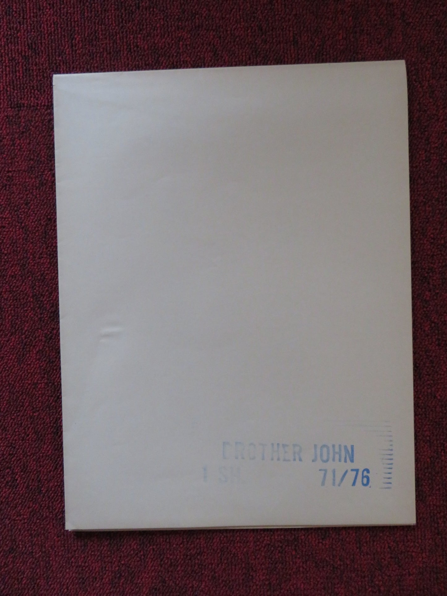 BROTHER JOHN FOLDED US ONE SHEET POSTER SIDNEY POITIER WILL GEER 1971