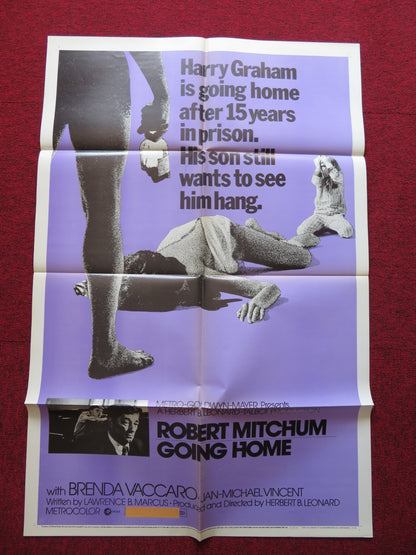 GOING HOME FOLDED US ONE SHEET POSTER ROBERT MITCHUM BRENDA VACCARO 1971