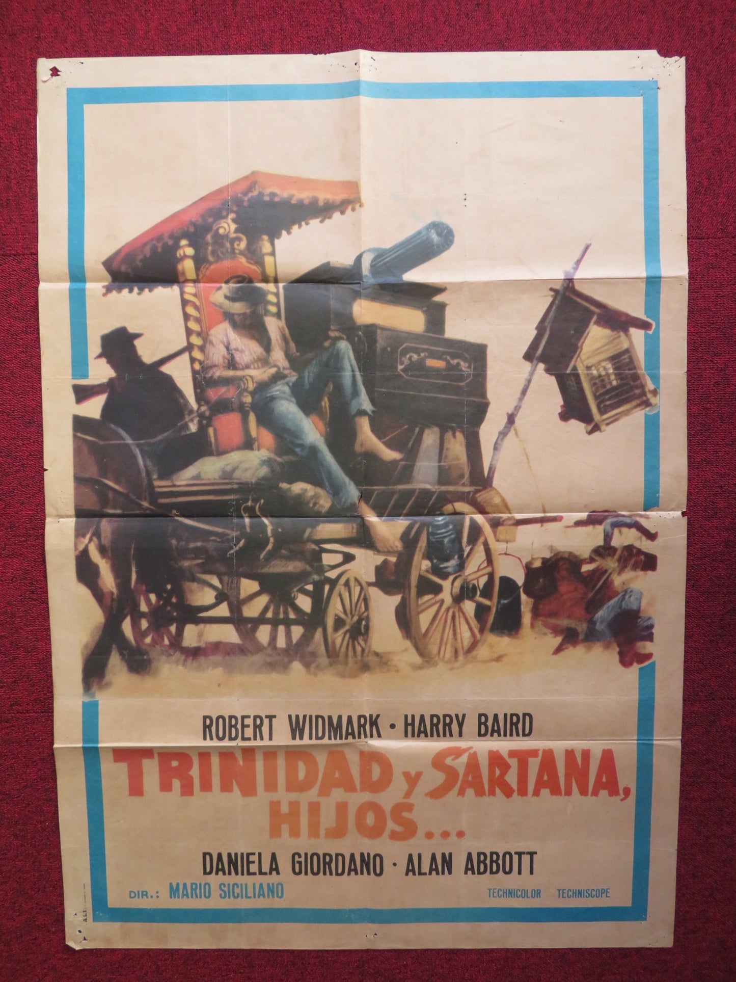 TRINITY AND SARTANA ARE COMING SPANISH POSTER ALBERTO DELL'ACQUA H BAIRD 1972