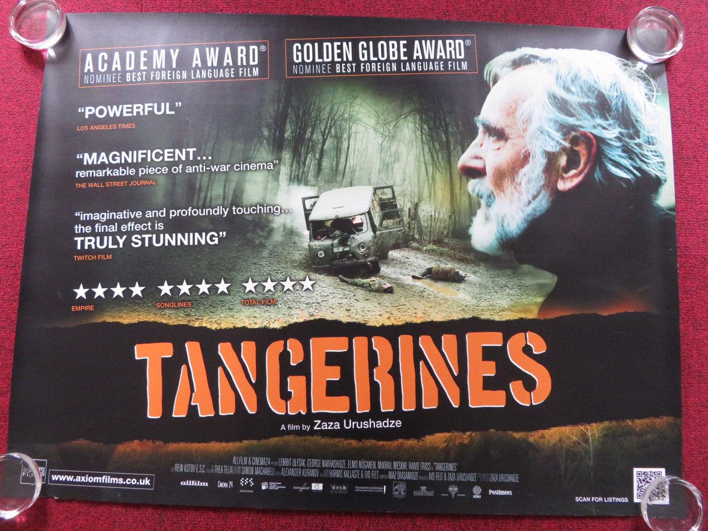 TANGERINES UK QUAD (30"x 40") ROLLED POSTER LEMBIT ULFSAK GIORGI NAKASHIDZE 2013