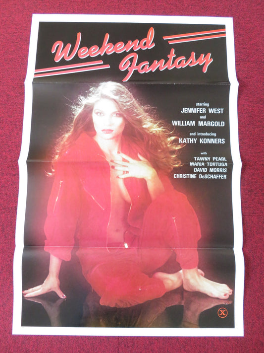 WEEKEND FANTASY US TRI FOLDED ONE SHEET ROLLED POSTER JENNIFER WEST 1984