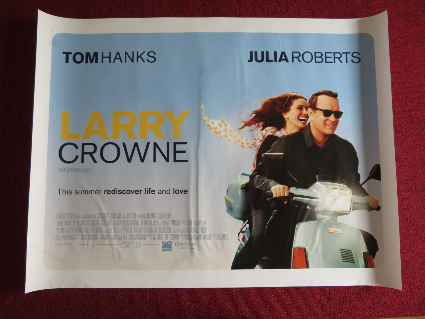 LARRY CROWNE UK QUAD (30"x 40") ROLLED POSTER TOM HANKS SARAH MAHONEY 2011