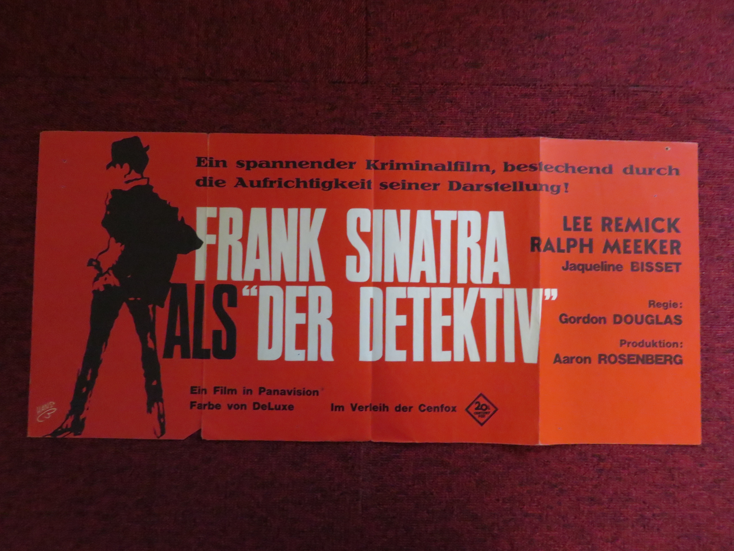 THE DETECTIVE GERMAN POSTER FRANK SINATRA LEE REMICK 1968