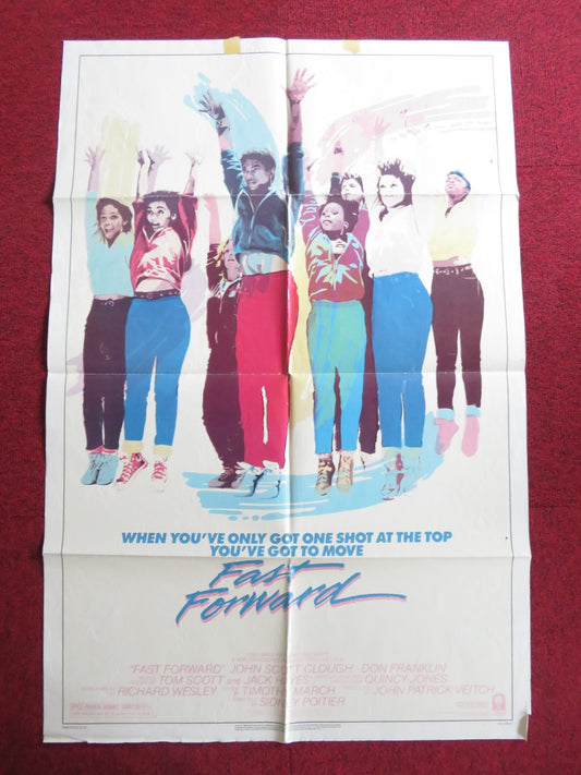 FAST FORWARD-B FOLDED US ONE SHEET POSTER JOHN SCOTT CLOUGH DON FRANKLIN 1985