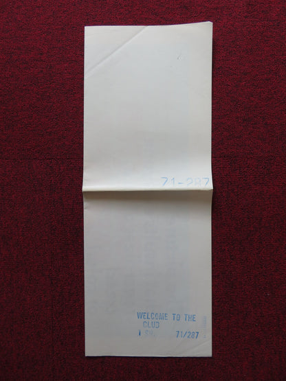 WELCOME TO THE CLUB FOLDED US ONE SHEET POSTER BRIAN FOLEY JACK WARDEN 1971