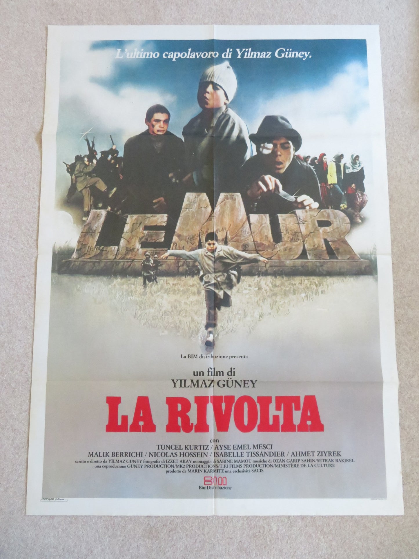 THE WALL ITALIAN 2 FOGLIO POSTER TUNCEL KURTIZ AYSE EMEL MESCI 1983