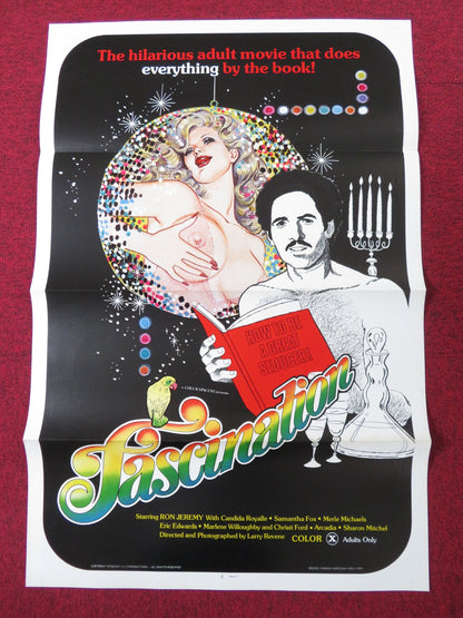 FASCINATION US TRI FOLDED ONE SHEET ROLLED POSTER RON JEREMY SAMANTHA FOX 1980