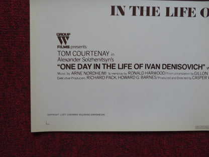 ONE DAY IN THE LIFE OF IVAN DENISOVICH FOLDED US ONE SHEET POSTER 1971