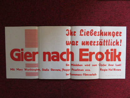 GIER NACH EROTIK GERMAN POSTER MARY WORTHINGTON STELLA STEVENS