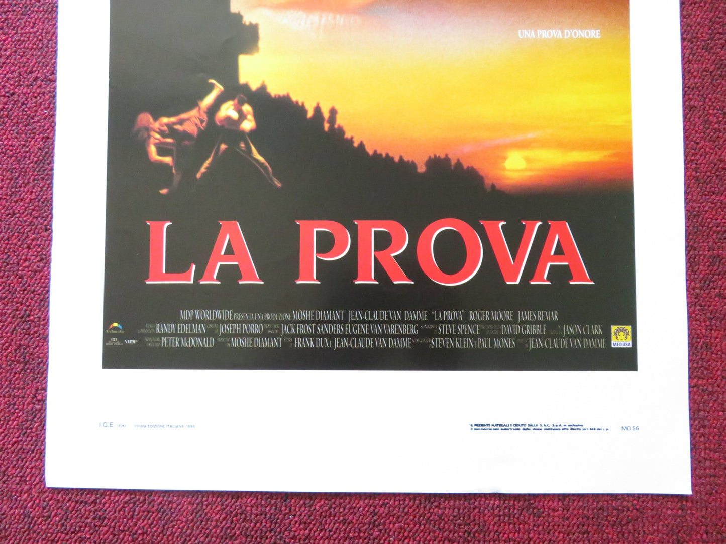 LA PROVA / THE QUEST ITALIAN LOCANDINA POSTER JEAN-CLAUDE VAN DAMME 1996