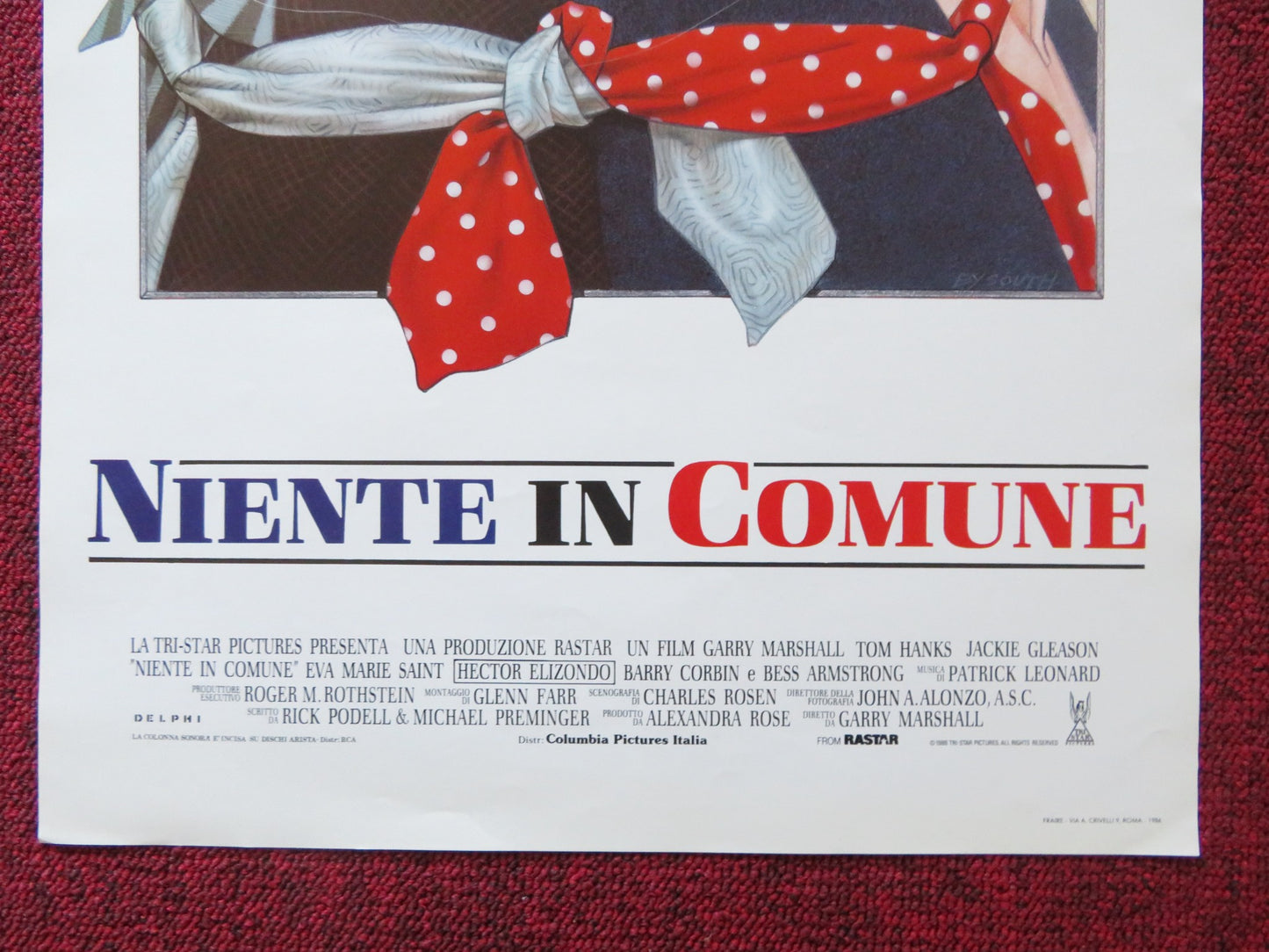 NOTHING IN COMMON ITALIAN LOCANDINA POSTER TOM HANKS JACKIE GLEASON 1986