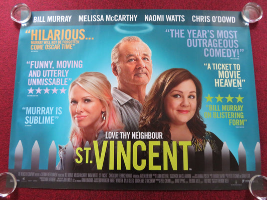 ST. VINCENT UK QUAD (30"x 40") ROLLED POSTER BILL MURRAY NAOMI WATTS 2014