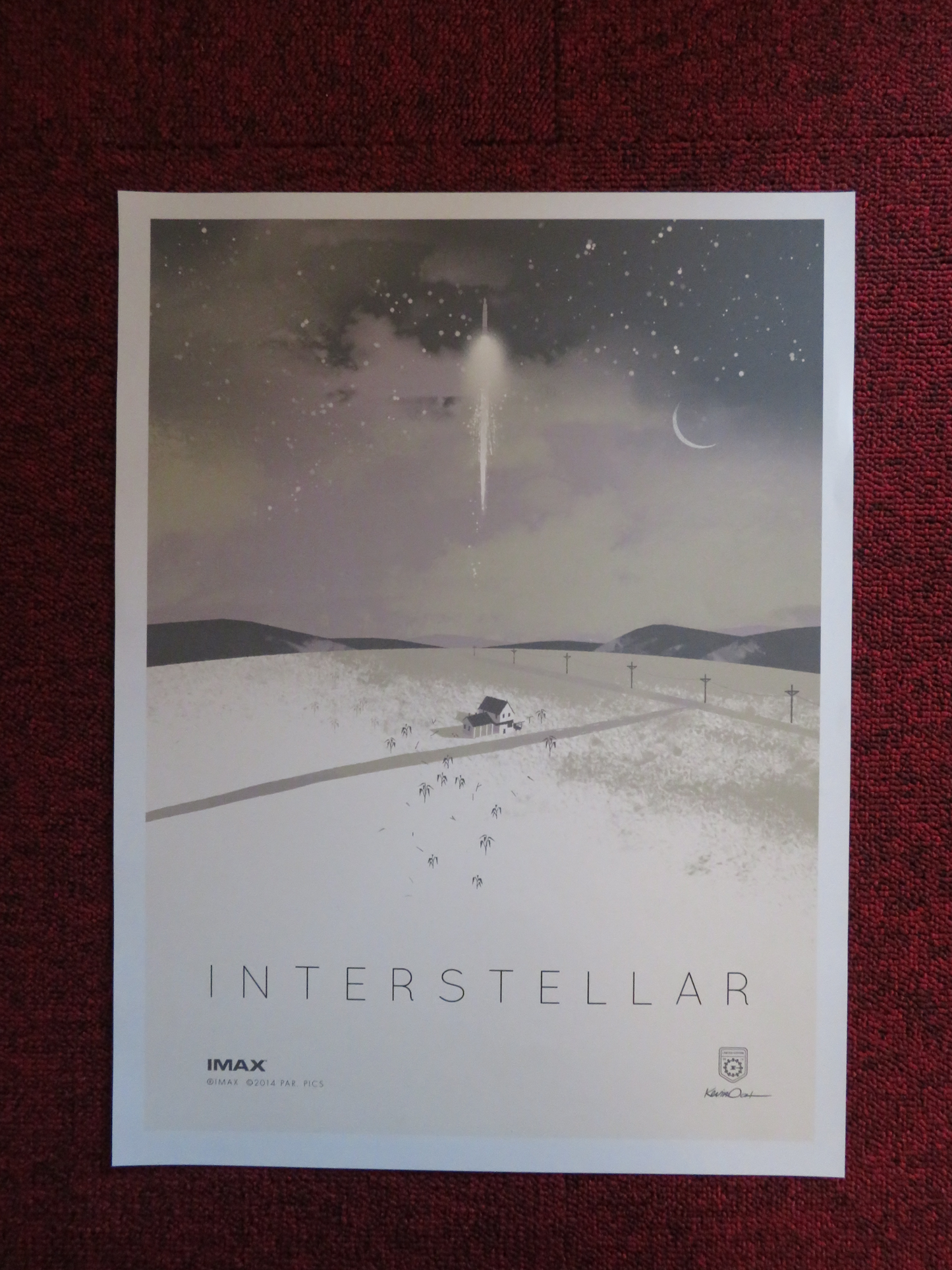 INTERSTELLAR PRINT MATTHEW MCCONAUGHEY MACKENZIE FOY 2014