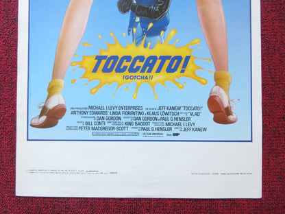 TOCCATO! / GOTCHA! ITALIAN LOCANDINA POSTER ANTHONY EDWARDS L. FIORENTINO 1985