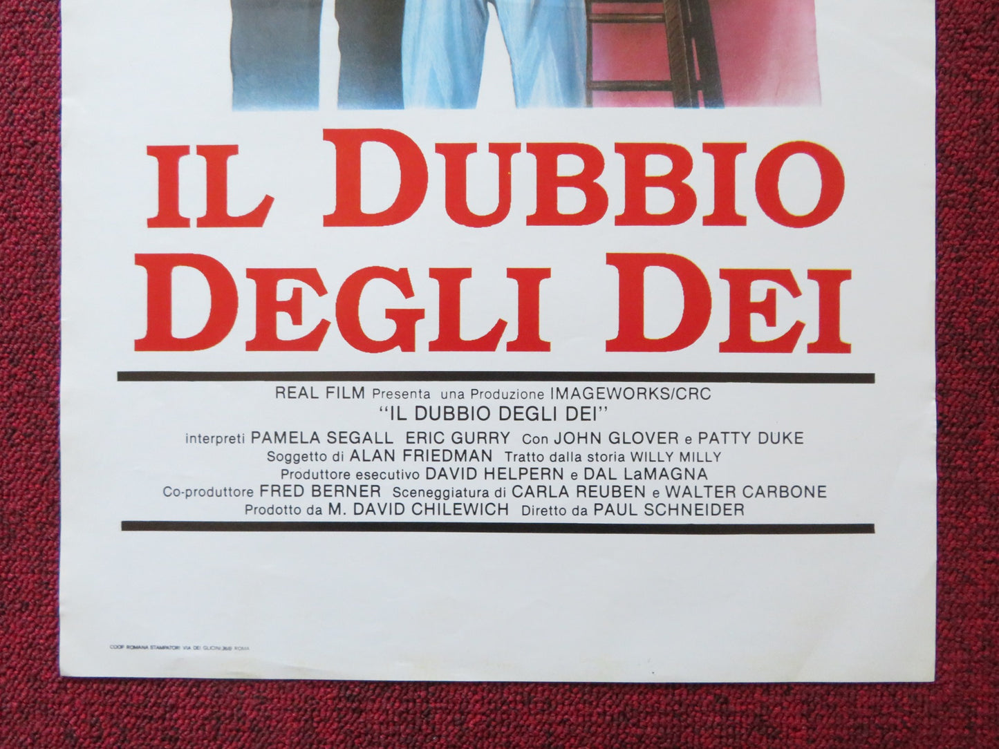 IL DUBBIO DEGLI DEI ITALIAN LOCANDINA POSTER PAMELA ADLON ERIC GURRY 1986